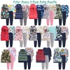 A three-piece set of baby, spring, autumn and winter vests, hooded outerwear, and baby fleece backpack clothing Item Picture